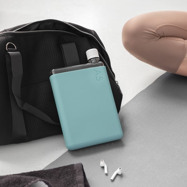 Manicotto per fiaschetta in silicone blu turchese Manicotto per fiaschetta in silicone blu turchese A5 - Memobottle-image-3