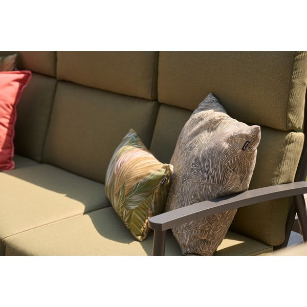 Set di mobili da giardino verde in alluminio per 5 persone Flora – Hartman-image-3