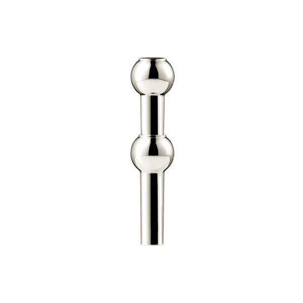 Vaso color argento lucido in metallo (altezza totale 10 cm) Nagel – STOFF Nagel