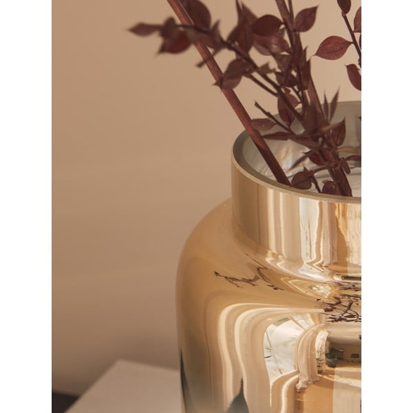 Vaso in vetro fatto a mano color oro Uma - Westwing Collection-image-2