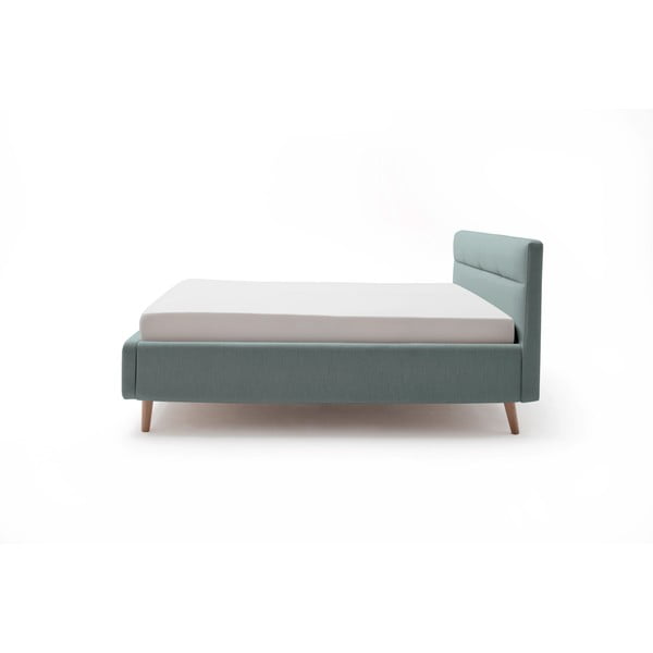 Letto matrimoniale imbottito azzurro con contenitore con rete inclusa 180x200 cm Lotte – Meise Möbel-image-3