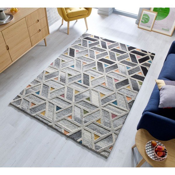 Tappeto in lana grigio 120x170 cm River - Flair Rugs-image-4