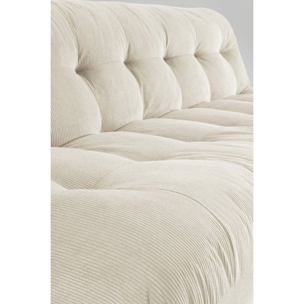 Divano color crema con rivestimento in velluto a coste 212 cm Kelso – Jotex-image-4