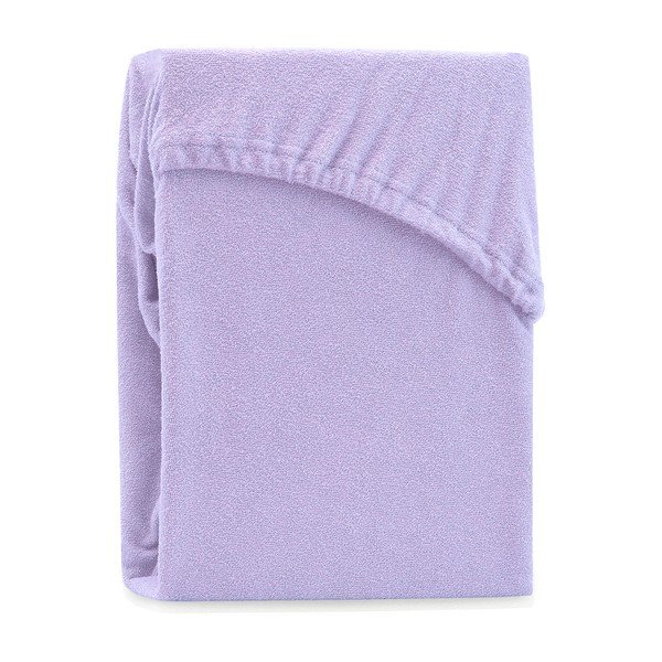 Lenzuolo con angoli viola chiaro ad alto contenuto di cotone , 100/120 x 200 cm Ruby - AmeliaHome-image-2