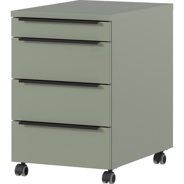 Armadietto verde/grigio su ruote 42x63x60 cm Mailand – Germania-image-2