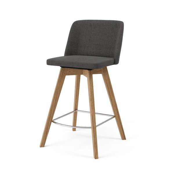 Set di 2 sedie da bar grigie Tom, altezza 89 cm - Tenzo-image-1