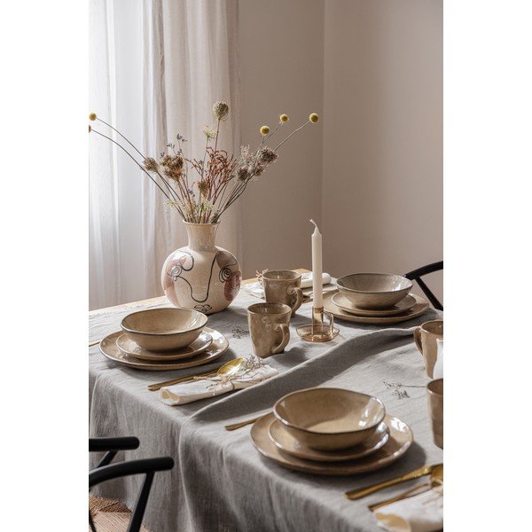 Set da pranzo in gres beige 16 pezzi Glosia - Bonami Selection-image-2