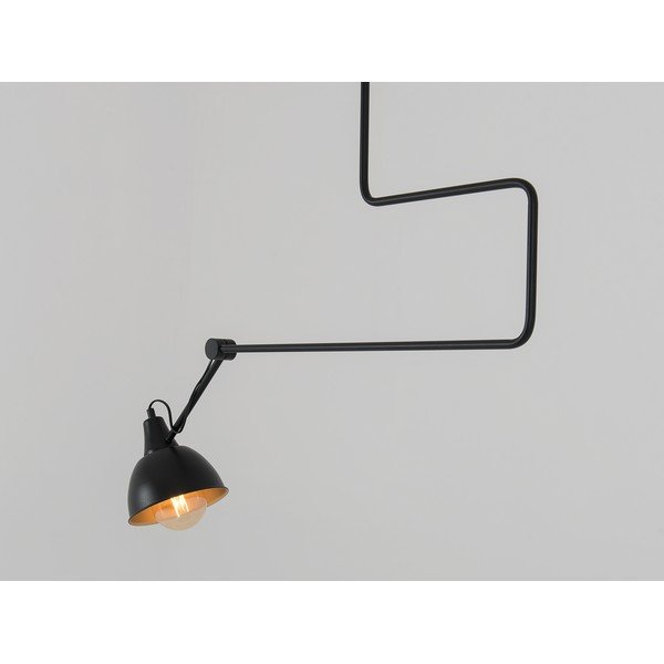 Lampada a sospensione nera con paralume in metallo 80x80 cm Coben - CustomForm-image-2