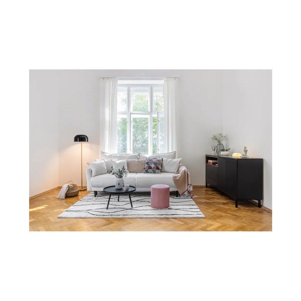 Divano bianco allungabile/con contenitore con rivestimento in velluto a coste 215 cm Bjork – Bonami Selection-image-1