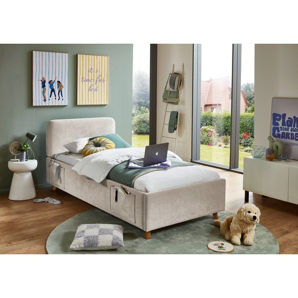 Letto da bambini beige rete non inclusa 90x200 cm Cosy – Meise Möbel-image-1