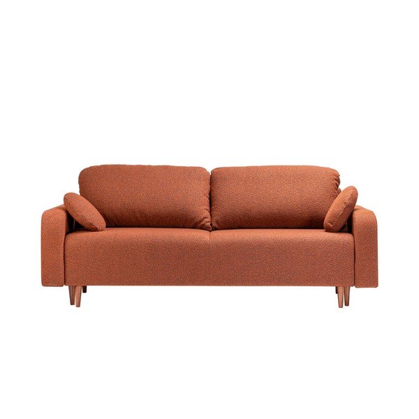 Divano letto color mattone in tessuto bouclé 230 cm Trango - CustomForm-image-4