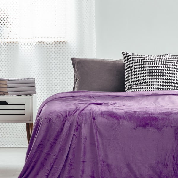 Coperta in microfibra viola Mic Nina, 70 x 150 cm - DecoKing-image-1