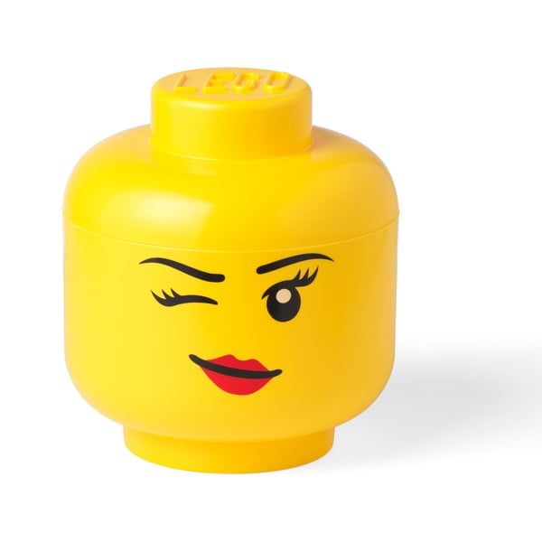 Scatola gialla a forma di testa di Winky, ⌀ 24,2 cm - LEGO®