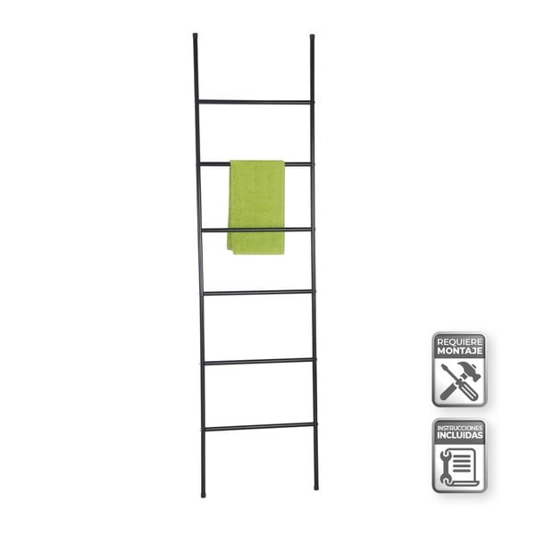 Scala porta asciugamani nera - Casa Selección-image-1