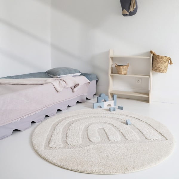 Tappeto per bambini color crema ø120 cm Rainbow Dream S – Nattiot-image-1