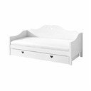 Letto per bambini in legno di pino bianco con letto estraibile con contenitore 90x200 cm AMORI - Vipack