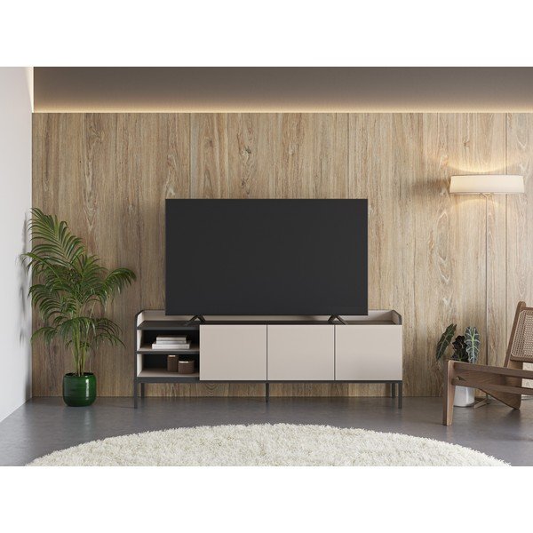 Mobile TV color crema 160x55x42 cm Adara – Marckeric-image-1