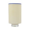 Vaso color crema in vetro (altezza totale 26 cm) Milo – ONA