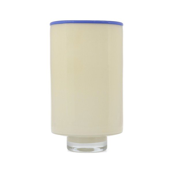 Vaso color crema in vetro (altezza totale 26 cm) Milo – ONA