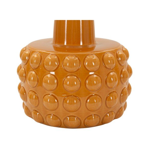 Lampada da tavolo color senape/bianca in ceramica con paralume in tessuto (altezza totale 51,5 cm) Gress – Mauro Ferretti-image-2