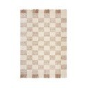 Tappeto color crema/di colore naturale in misto lana tessuto a mano 200x300 cm Eric Checkboard – Flair Rugs