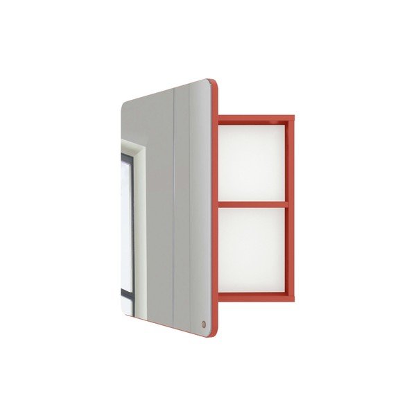 Mobile da bagno a parete rosso con specchio Color Bath - Tom Tailor