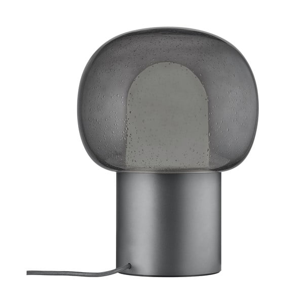 Lampada da tavolo LED color antracite in alluminio con paralume in vetro (altezza totale 32 cm) Iris – Blomus-image-4