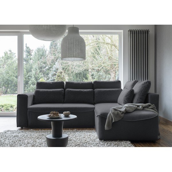 Divano letto angolare grigio scuro (variabile) Homely Tommy - Miuform-image-1