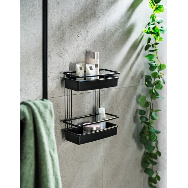 Mensola doccia nera , 30 x 35 cm Molinella - Wenko-image-1