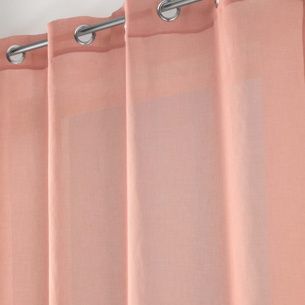 Tenda in voile rosa 140x280 cm Sandra - douceur d'intérieur-image-1