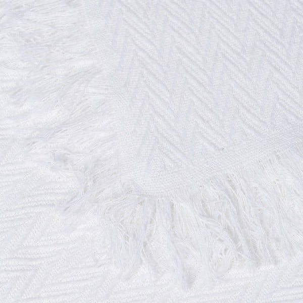 Copriletto in cotone riciclato bianco 260x280 cm Spike - Ixia-image-3