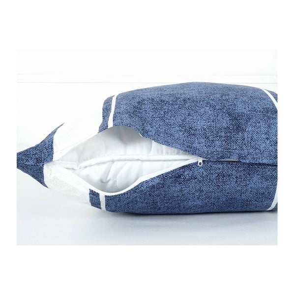 Set copripiumino e federa blu in crêpe per letto singolo 140x200 cm Blue Line – B.E.S.-image-2