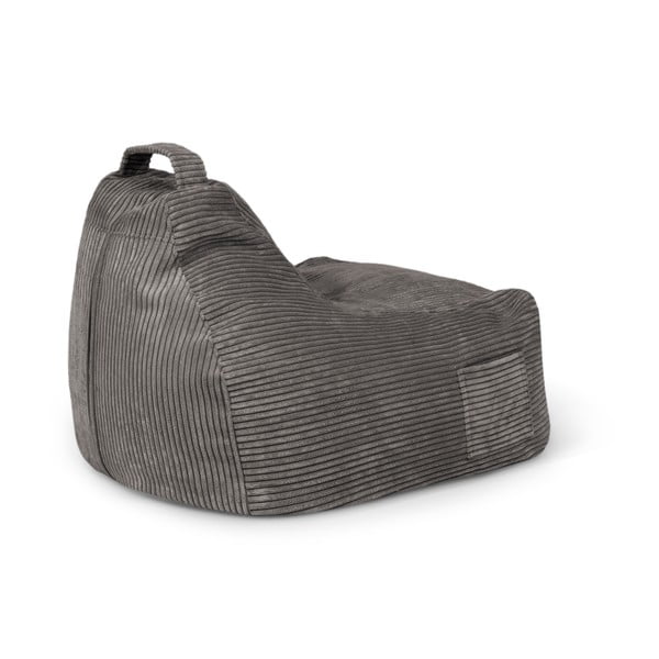 Pouf a sacco per bambini color senape con rivestimento in velluto a coste Game Amuse – SLOWDOWN-image-4