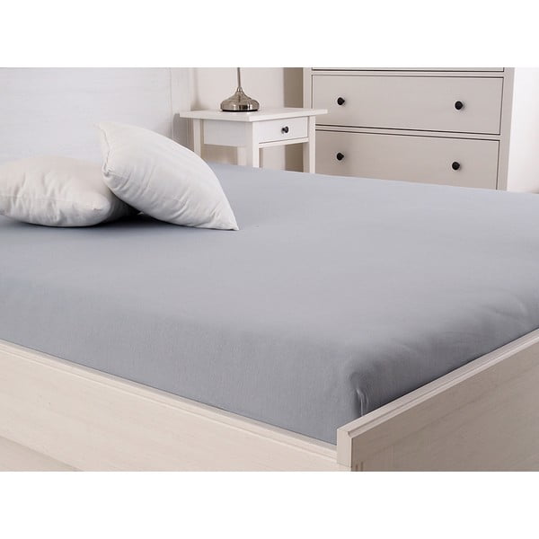 Lenzuolo elastico grigio 180x200 cm - B.E.S.-image-1