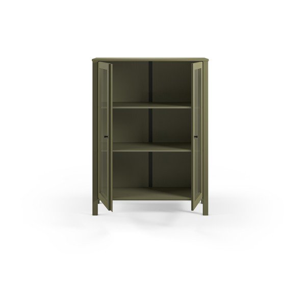 Vetrina verde in pino massiccio 90x120x40 cm Alessandra – Marckeric-image-3