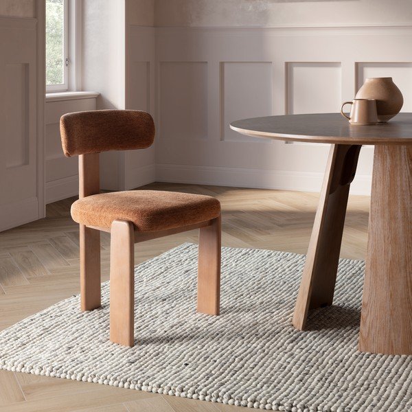 Tavolo da pranzo rotondo con effetto rovere ø 120 cm Zuri – MOME-image-2