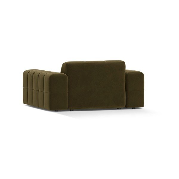 Poltrona color kaki con rivestimento in velluto Chicago – Cosmopolitan Design-image-2