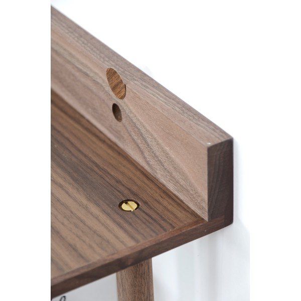 Mensola a muro in legno di noce 2 Platform - Wireworks-image-1