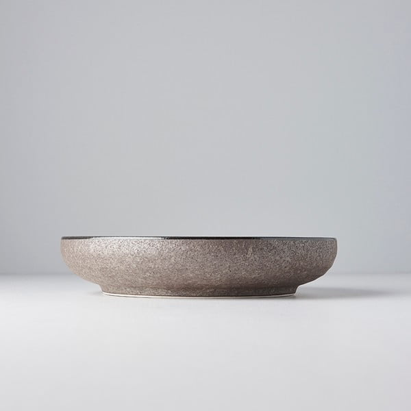 Piatto profondo in ceramica grigio/naturale ø 22 cm Earth - MIJ-image-3
