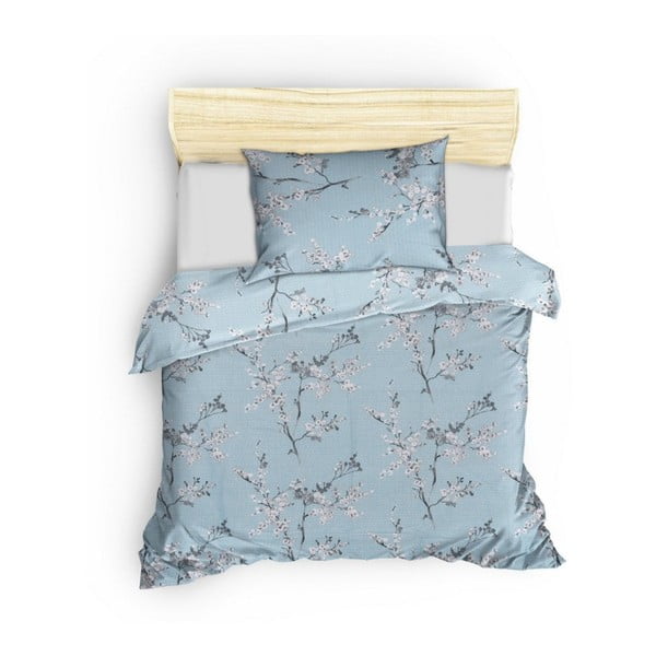 Biancheria da letto in cotone blu per letto matrimoniale 200x200 cm Chicory - Mijolnir