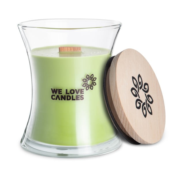 Candela in cera di soia Green Tea, durata di combustione 64 ore Jasmine Green tea - We Love Candles