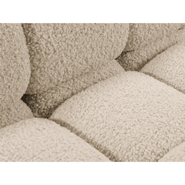 Divano componibile beige in tessuto bouclé 188 cm Bellis - Micadoni Home-image-1