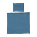 Set copripiumino e federa da bambini blu per culla 80x80 cm Seashells – Roba