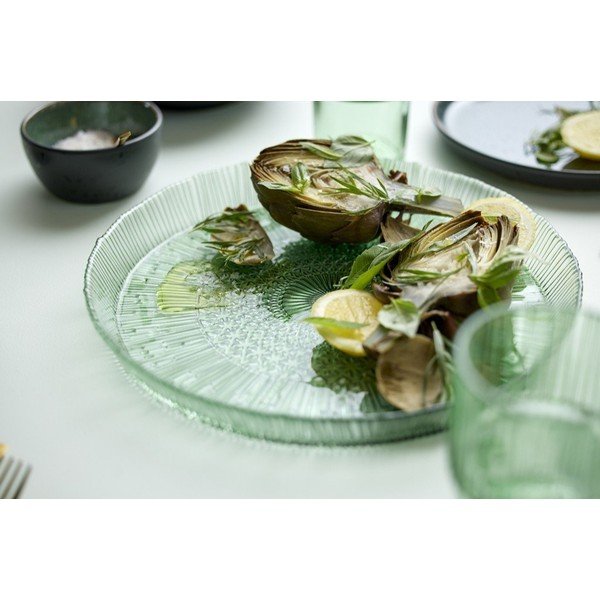 Piatto da portata in vetro verde ø 30 cm Kusintha - Bitz-image-1
