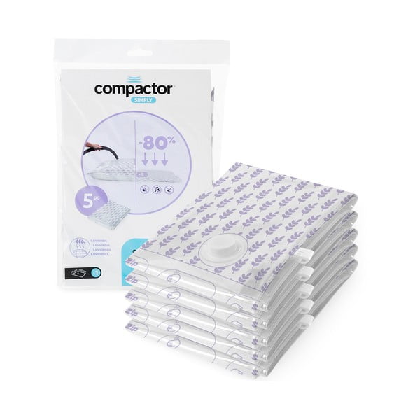 Set di sacchetti sottovuoto 5 pz Compress Lavender - Compactor