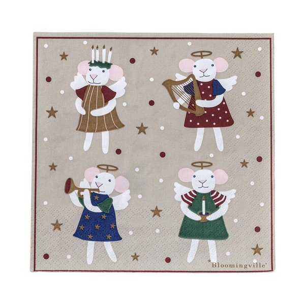 Set di tovaglioli in carta 20 pz 33x33 cm Peo – Bloomingville-image-1