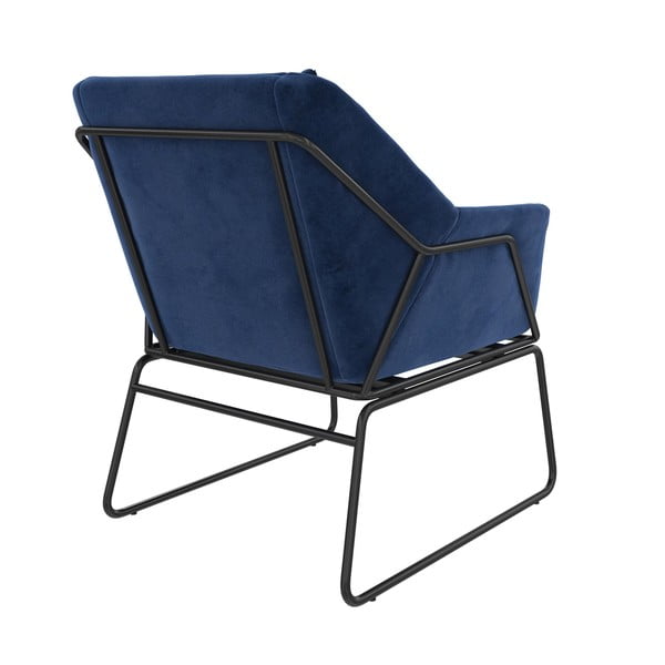 Poltrona in velluto blu Avery - Støraa-image-3