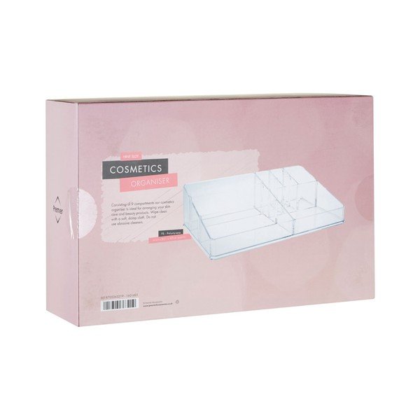 Organizzatore di cosmetici con 9 scomparti Met Clear - Premier Housewares-image-1