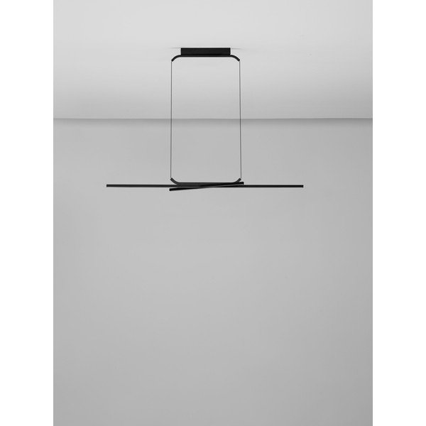 Lampadario LED nero opaco in alluminio con intensità regolabile Akro – Nova Luce-image-4