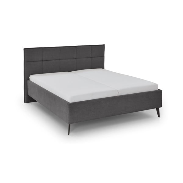 Letto matrimoniale color antracite con spazio contenitivo e rete inclusa 180x200 cm Paulo – Meise Möbel